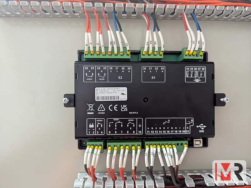 Controller module with neatly ferruled field wiring